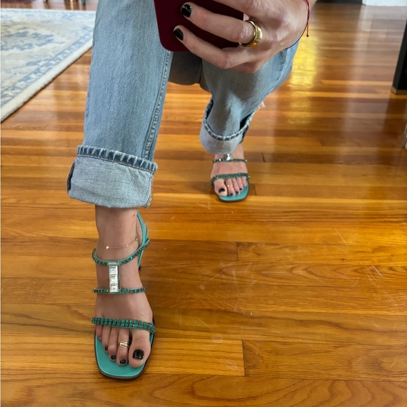 Escada Crystal Slingback Sandals - Picture 4 of 6